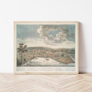 Baltimore Maryland 1752 Vogelschau Karte | Fine Art Druck