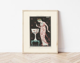 Art Deco Fashion Illustration: 1913 Jazz Age Flapper Fine Art Print