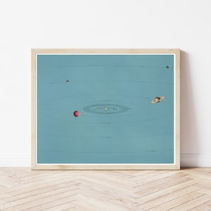 Sonnensystem 1906 Astronomie Buch Illustration | Fine Art Druck