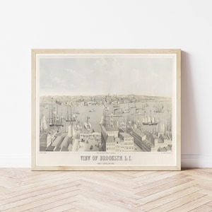 Brooklyn New York View 1835 Lithograph | Fine Art Print