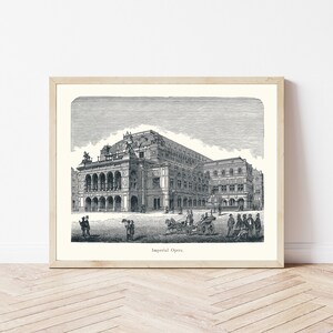 Vienna State Opera Vienna Austria 1906 Engraving Illustration | Fine Art Print