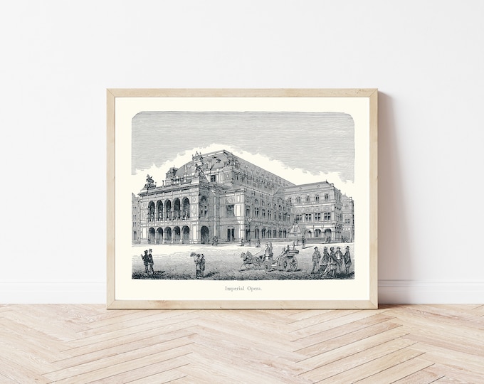 Vienna State Opera Vienna Austria 1906 Engraving Illustration | Fine Art Print