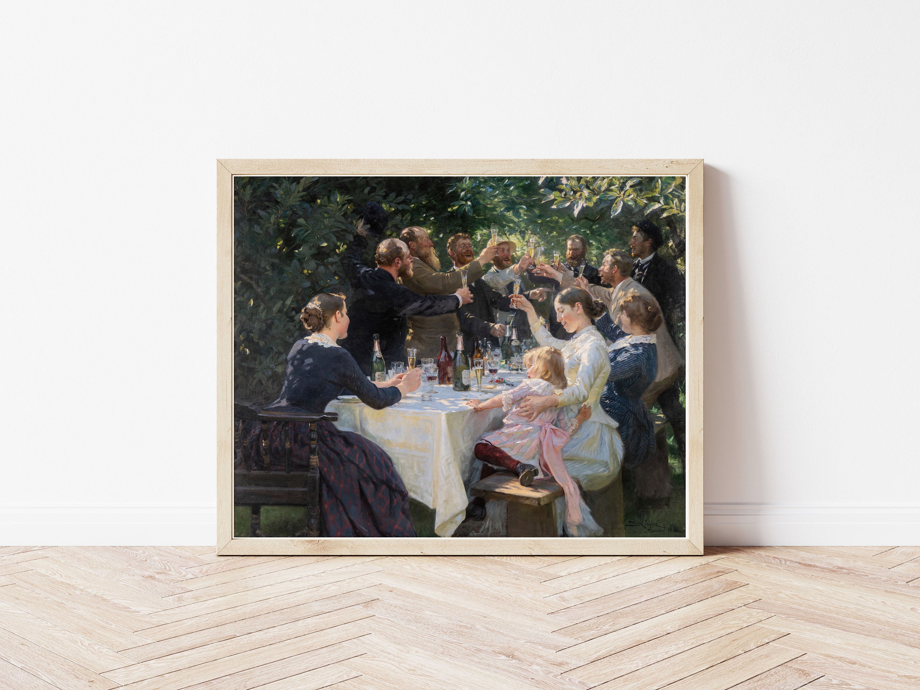 油彩画【garden party】 4号 Garden Party Celebration Toast 1888 Oil Painting | Fine Art Print