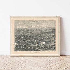 Brisbane Australia View 1890 Engraving Illustration | Fine Art Print