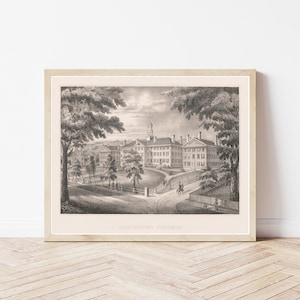 Dartmouth College 1834 Gravur Illustration | Fine Art Druck