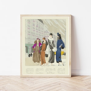 Art Deco 1920&#39;s Fashion & Style 1924 Illustration | Fine Art Print