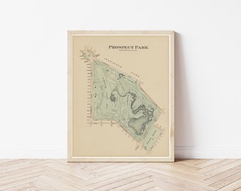 Prospect Park Brooklyn 1908 Map Fine Art Print