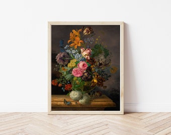 Fleurs Nature morte 1838 Peinture à l'huile | Impression d'art