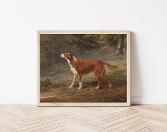 Portrait de chien Setter 1797 Peinture à l'huile | Impression d'art
