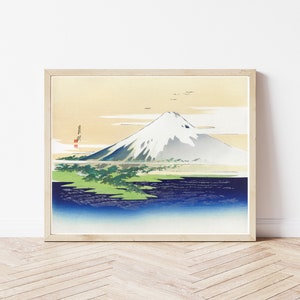 Mount Fuji Japan View 1910 Woodblock Print | Fine Art Print