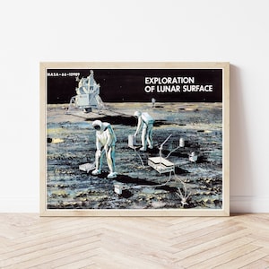 NASA Moon Landing Concept Art 1966 Painting | Fine Art Print