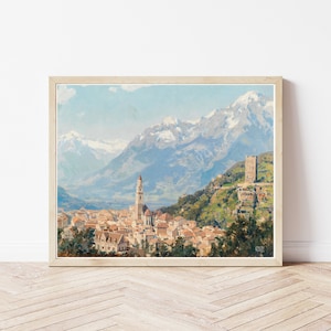 Merano South Tyrol Italy View Circa 1920 Oil Painting | Fine Art Print