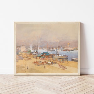 St Petersburg Russia View Circa 1920 Watercolor Painting | Fine Art Print
