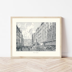 Vienna Austria Graben Street 1906 Engraving Illustration | Fine Art Print