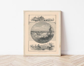 Prospect Park Brooklyn 1874 Engraving | Fine Art Print