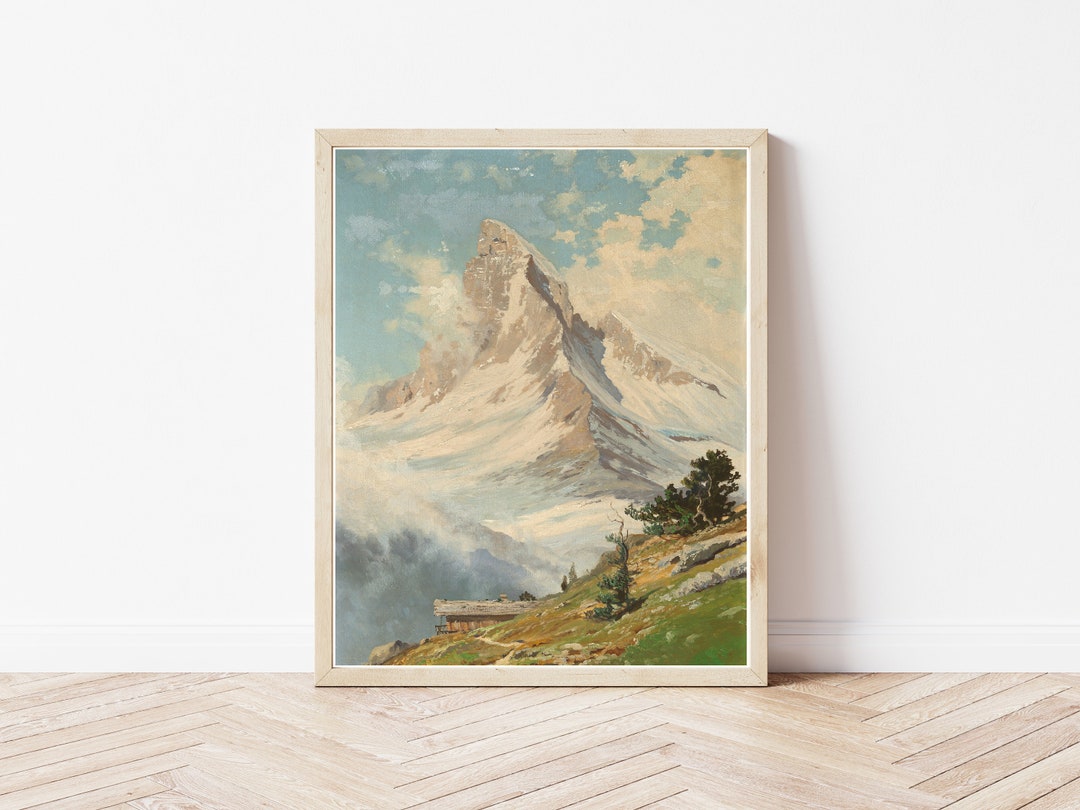 Matterhorn Mountain Zermatt Switzerland Circa 1925 Oil