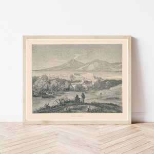 Reggio Calabria Italy View 1877 Engraving Illustration | Fine Art Print