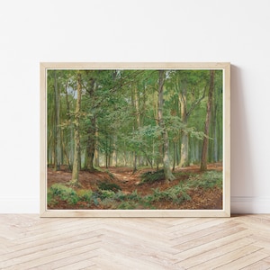 Trees & Forest Landscape Circa 1890 Oil Painting | Fine Art Print