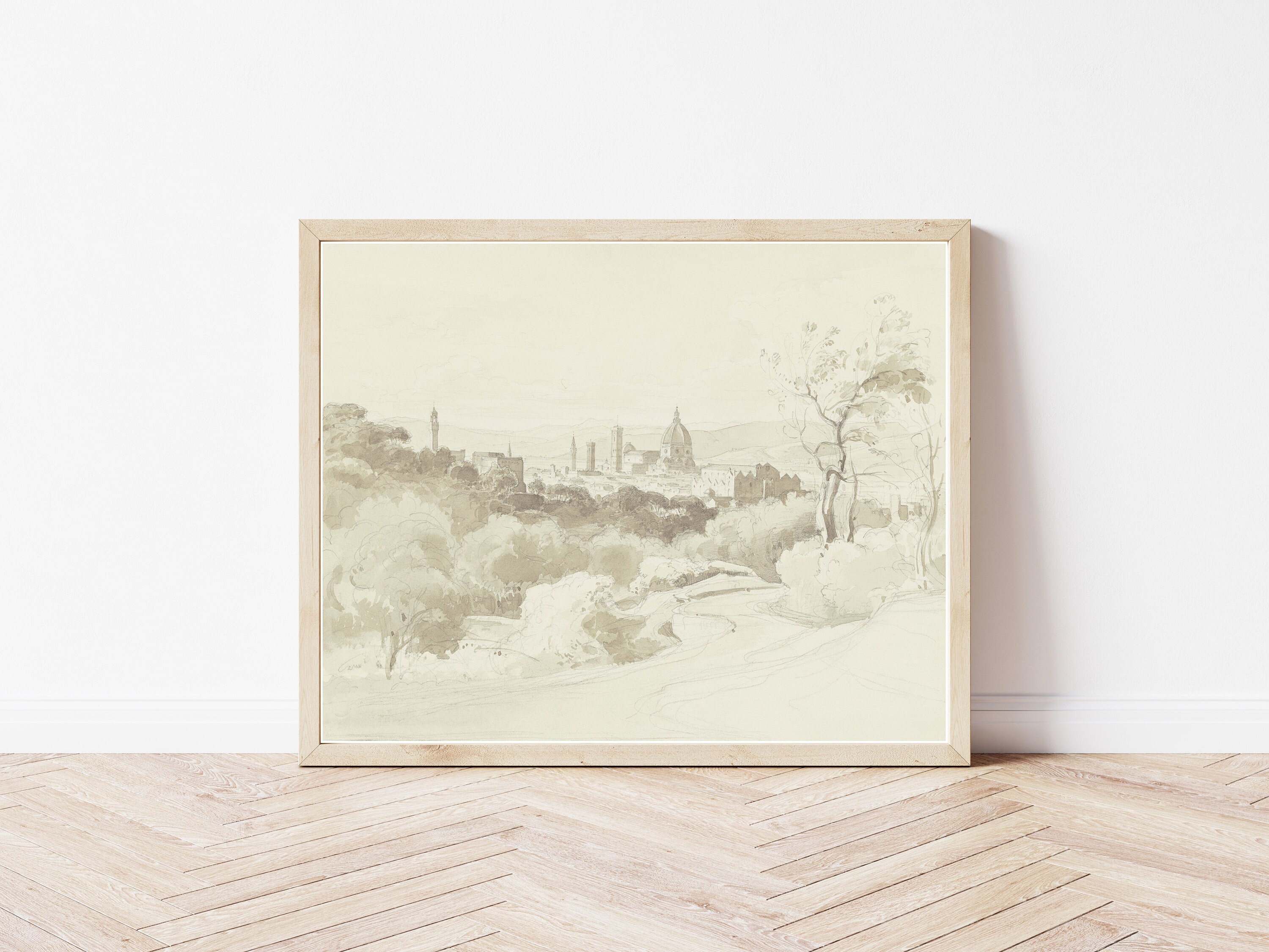 フィレンツェの風景 1825年 水彩画 | ファインアートプリント - Etsy 日本