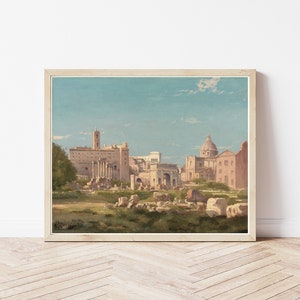 Roman Forum Ancient Rome Italy Circa 1860 Oil Painting | Fine Art Print