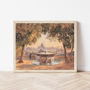 Roma Italia Ver Circa 1850 Pintura de acuarela / Impresión de bellas artes