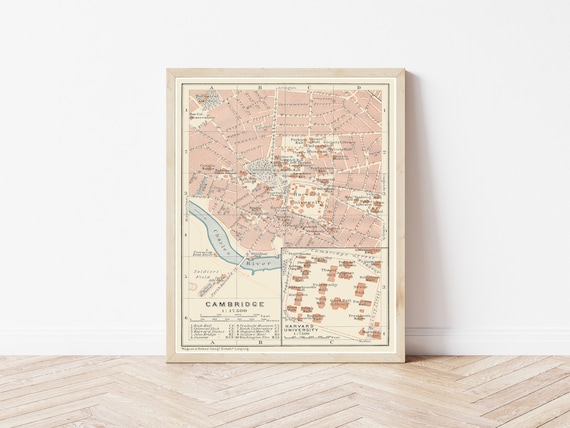 ケンブリッジ ヴィンテージ 絵地図 地図 ポスター アートポスター