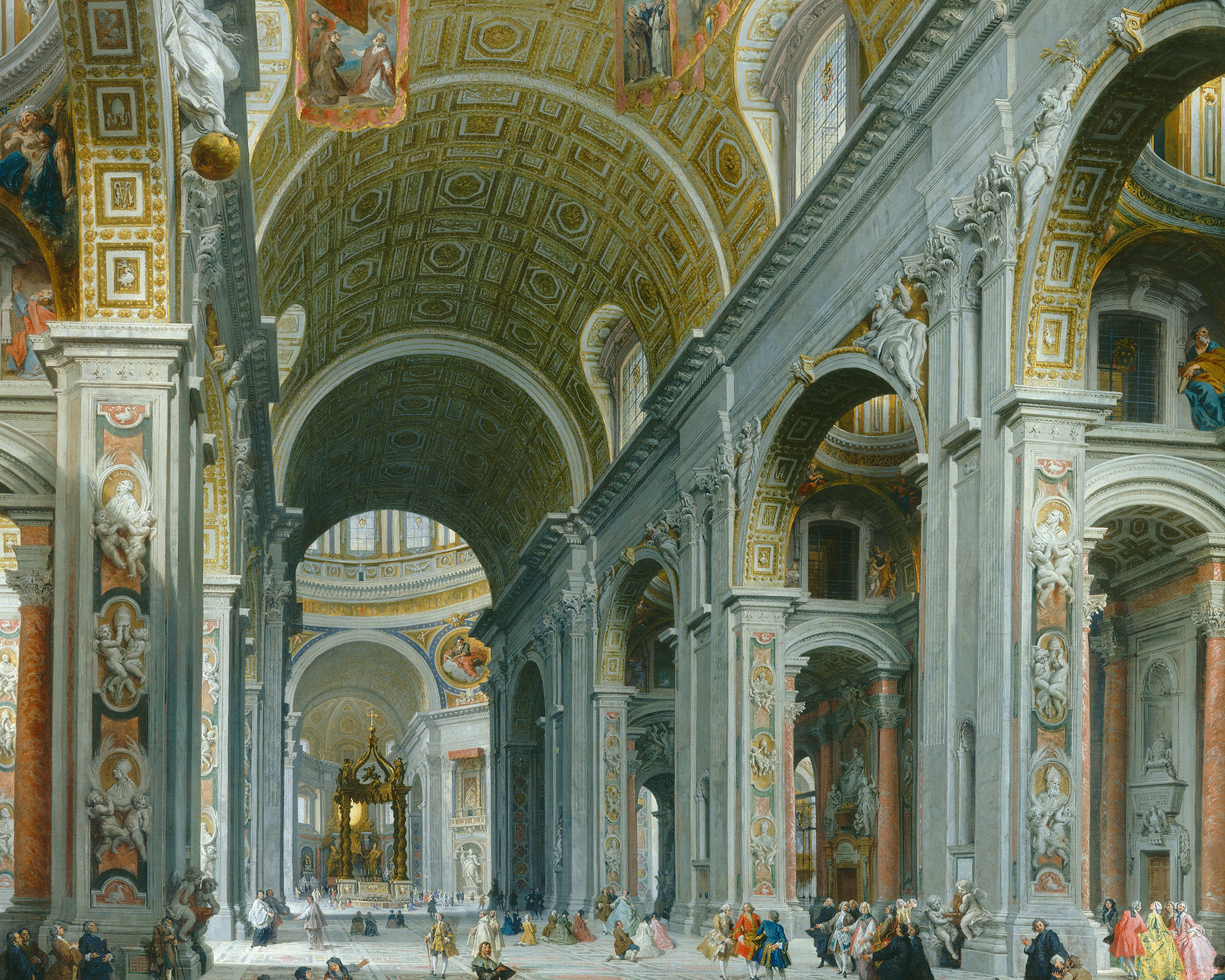 サン・ピエトロ大聖堂 バチカン市国 ローマ イタリア 1754年 絵画