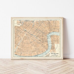 New Orleans Louisiana 1909 Map | Fine Art Print