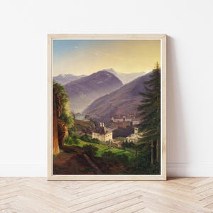 Bad Gastein Austria View 1843 Painting | Fine Art Print