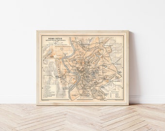 Antikes Rom Italien 1897 Karte | Fine Art Druck