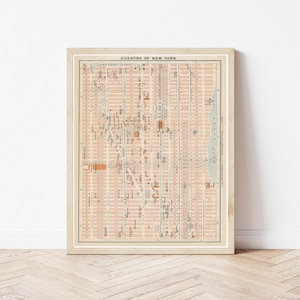 Manhattan New York City 1909 Map | Fine Art Print