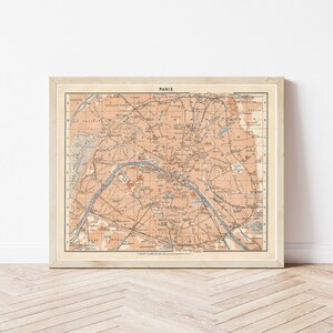 Mapa de Paris, França, 1909 | Impressão de Belas Artes