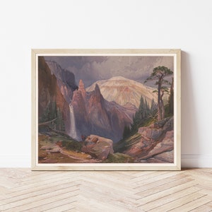 Yellowstone Falls Yellowstone National Park 1875 Chromolithograph Illustration | Fine Art Print