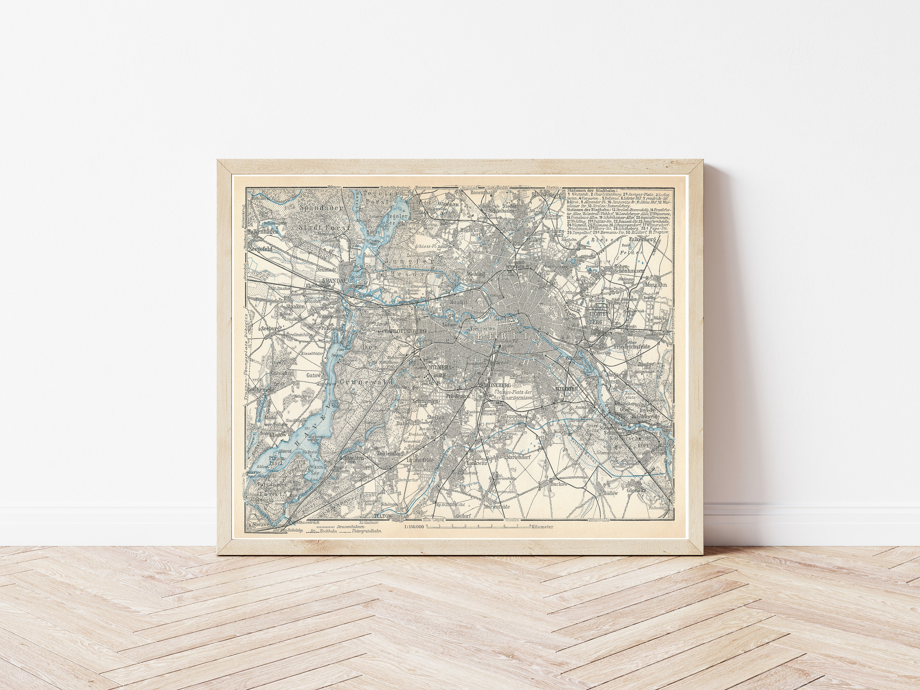Berlin Germany 1910 Map | Fine Art Print