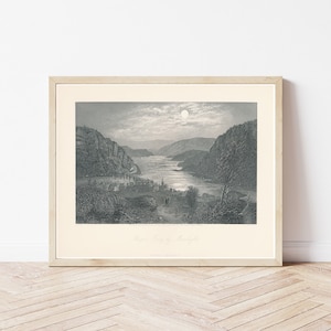 Harpers Ferry West Virginia View 1874 Steel Engraving Illustration | Fine Art Print