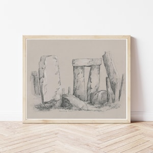 Stonehenge Salisbury England United Kingdom 1830 Drawing | Fine Art Print