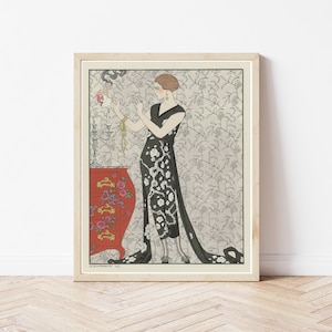 Art Deco 1920&#39;s Fashion & Style Illustration, Flapper Fashion 1921 Lithograph | Fine Art Print