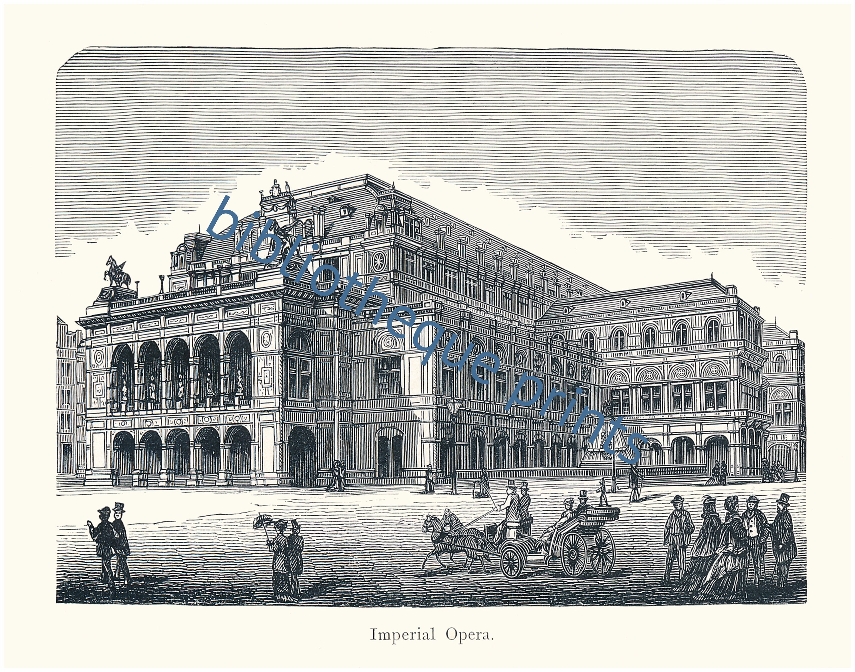 Vienna State Opera Vienna Austria 1906 Engraving Illustration