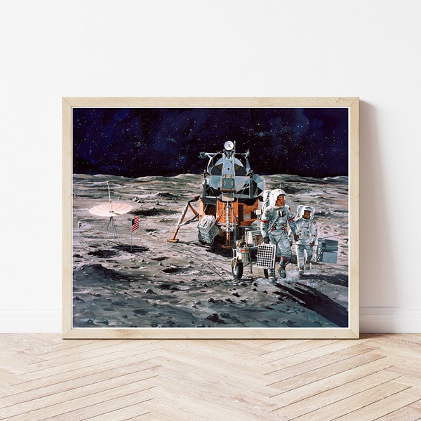 Nasa Moon Landing Wall Art Etsy