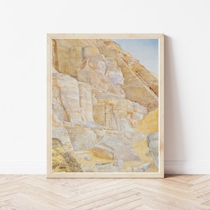 Abu Simbel Temples Egypt  1905 Watercolor Painting | Fine Art Print
