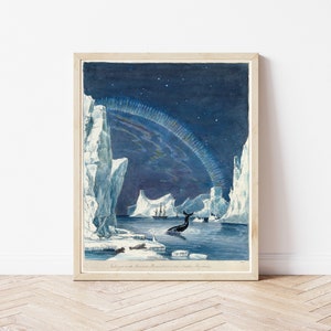 Aurora Borealis Circa 1825 Watercolor Print | Fine Art Print