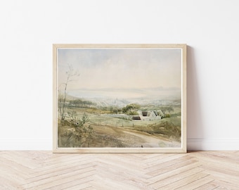 Cape Town South Africa View 1900 Watercolor Painting | Fine Art Print