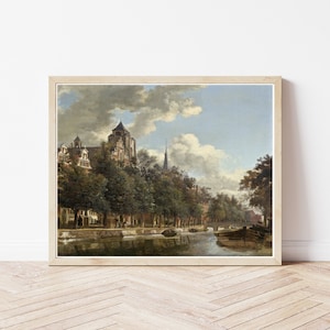 Amsterdam Niederlande Stadtansicht Kanalblick Um 1670 Gemälde | Fine Art Druck