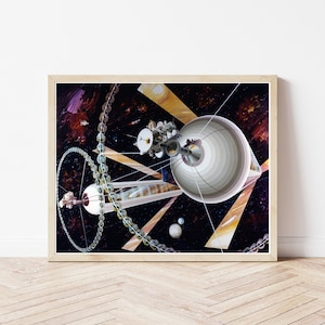 1970s NASA Space Colony Retrofuturism Artwork, Circa 1975 Painting | Fine Art Print