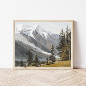 Mont Blanc View Chamonix Switzerland 1834 Painting | Fine Art Print