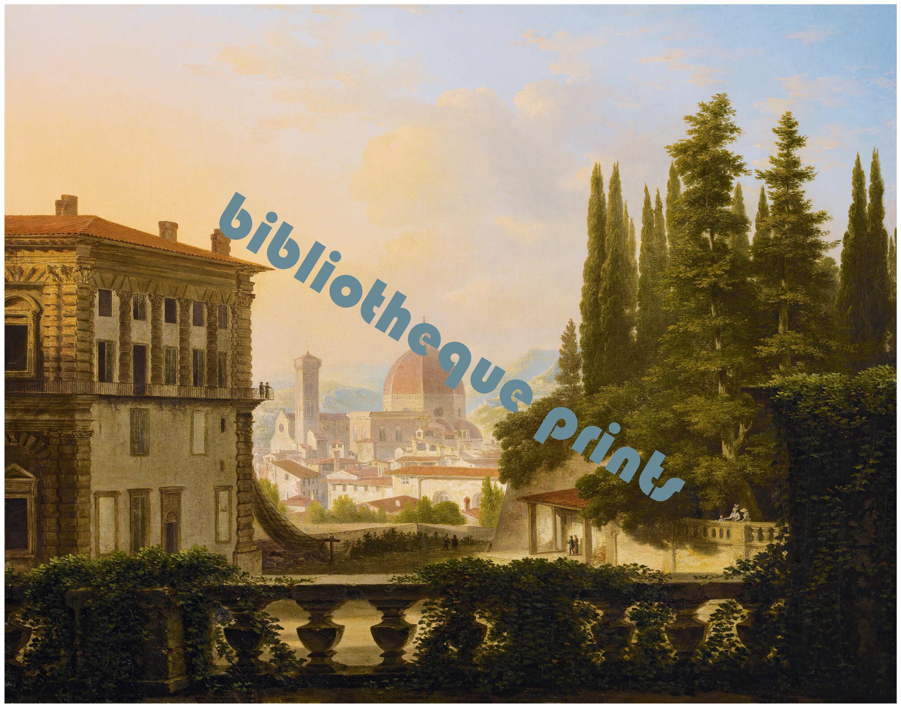 フィレンツェの街並み（イタリア） 1825年頃 油絵 | ファインアート