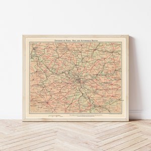 Mapa de Paris, França, 1938 | Impressão de Belas Artes