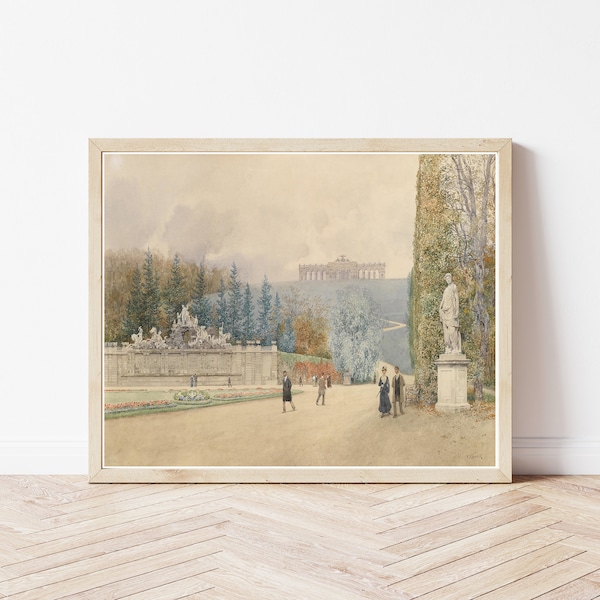 Schönbrunn Palace Park Vienna Austria Circa 1900 Painting | Fine Art Print