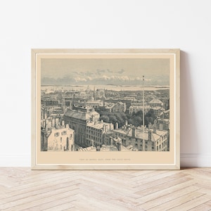Boston Massachusetts View 1885 Engraving | Fine Art Print