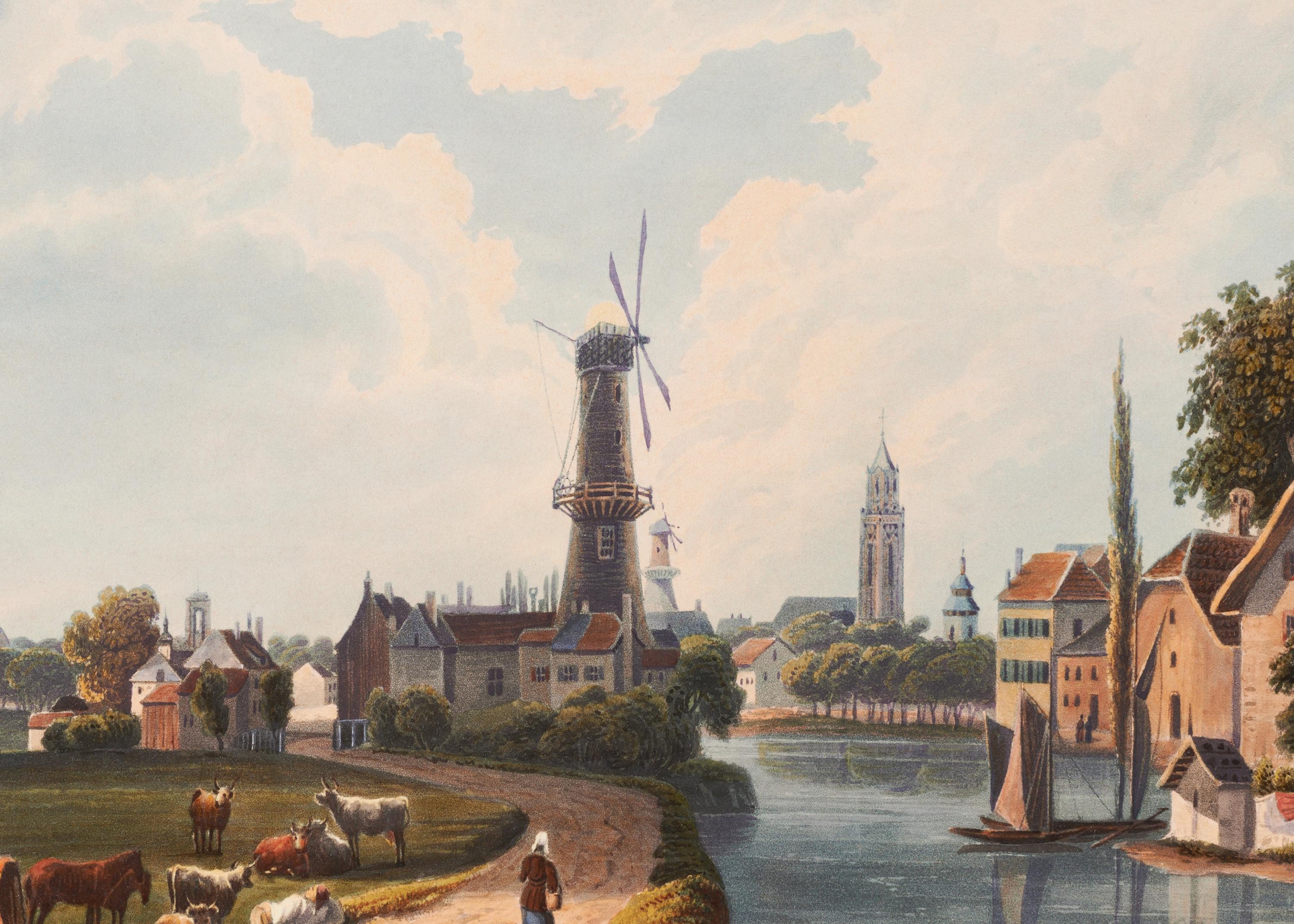 素敵な街並みの版画　 リトグラフ 素敵な街並みの版画 リトグラフ